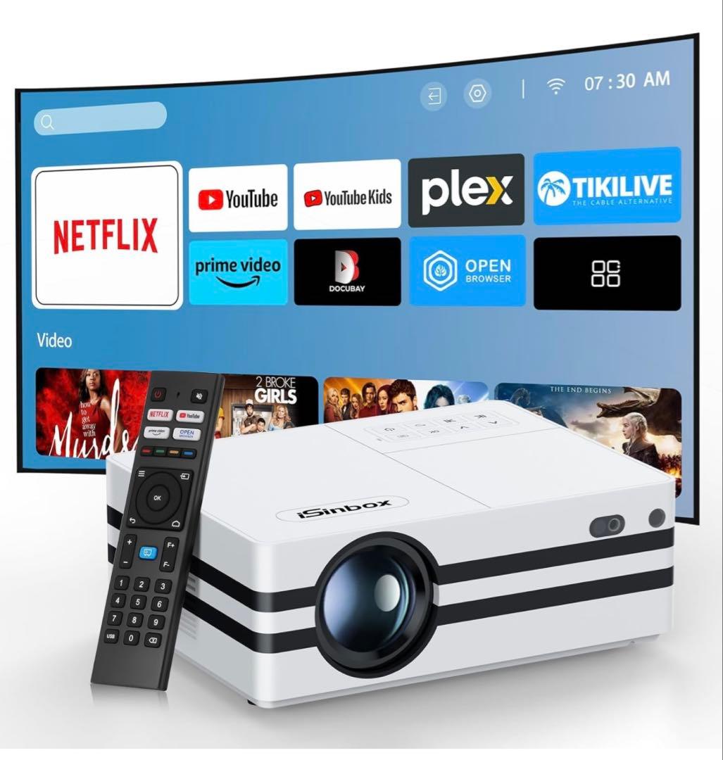 Netflix公式ライセンスプロジェクターオートフォーカス＆自動台形補正4k対応