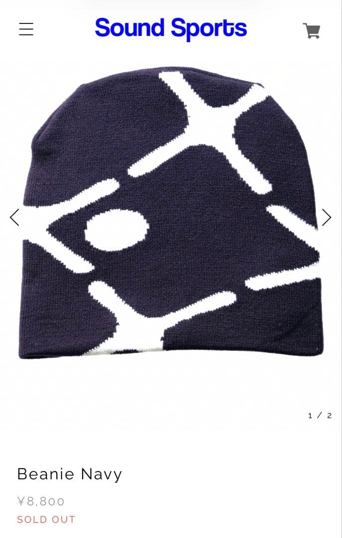 帽子 sound sports beanie navy