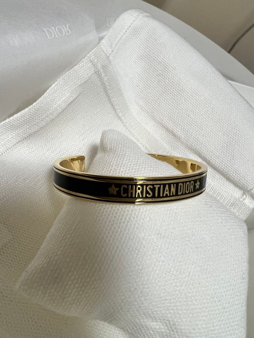 Dior Code バングル ブラック & ゴールド