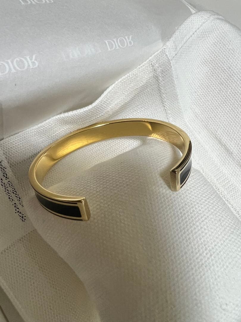 Dior Code バングル ブラック & ゴールド