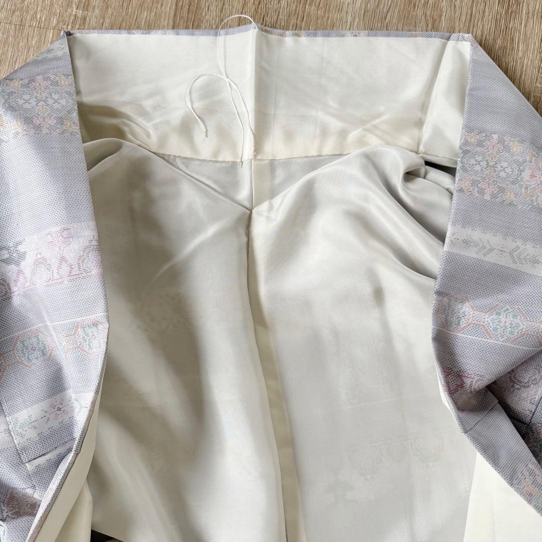 美品！白大島紬 袷 着物 身丈162cm