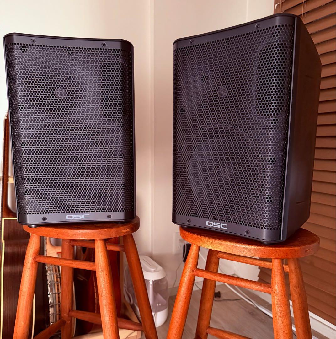 QSC CP8 パワードスピーカー 2台セット＋純正ソフトケース