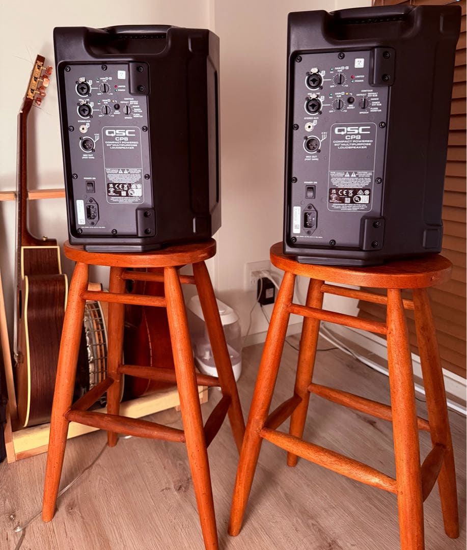 QSC CP8 パワードスピーカー 2台セット＋純正ソフトケース