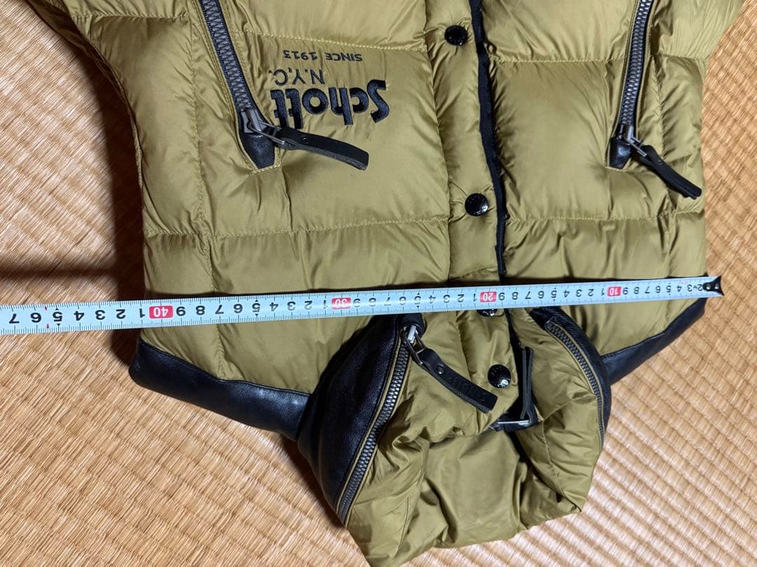 Schott Bros. ダウンベスト オリーブ