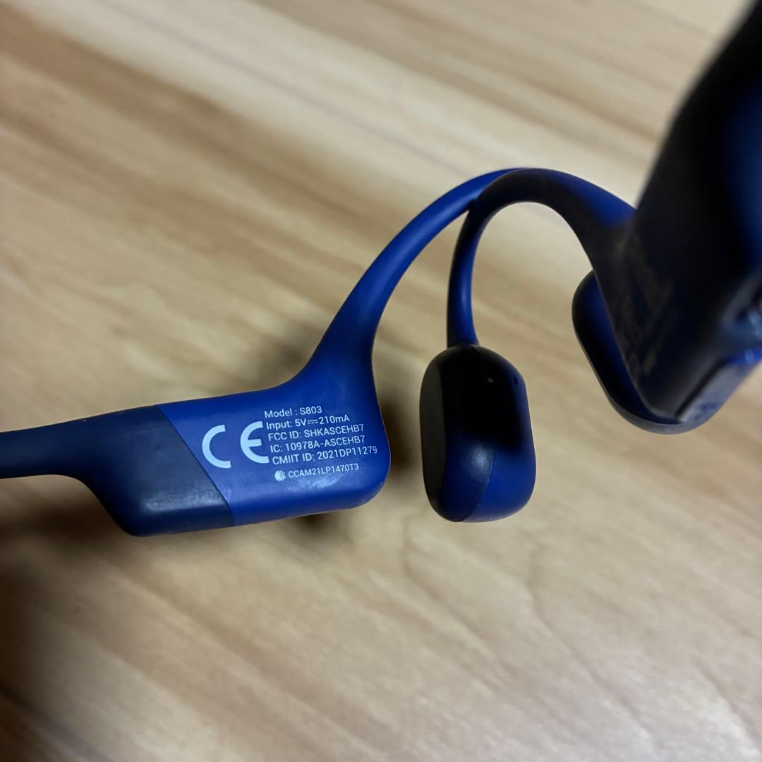shokz OpenRun S803 ブルー 充電ケーブル付き