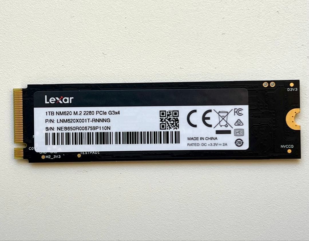 内蔵型SSD Lexar NM620 1TB M.2 2280 SSD