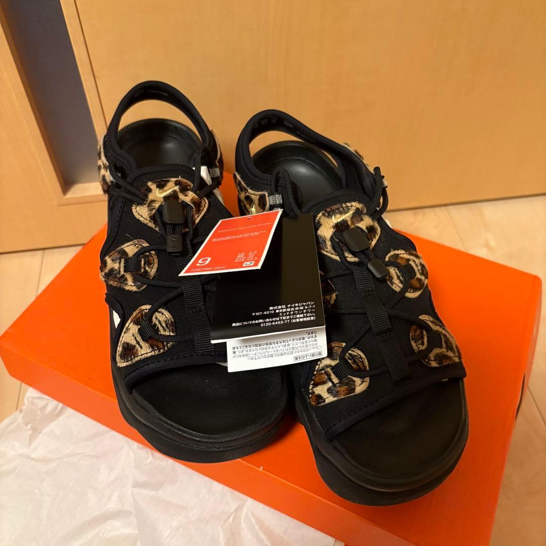 ヒョウ柄　エアマックスココ　ブラックサンダル