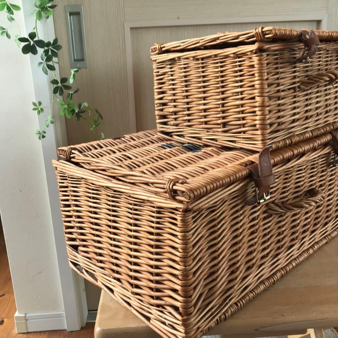 m*e様 【2個】フォートナムアンドメイソン　ピクニックバスケット収納バスケット