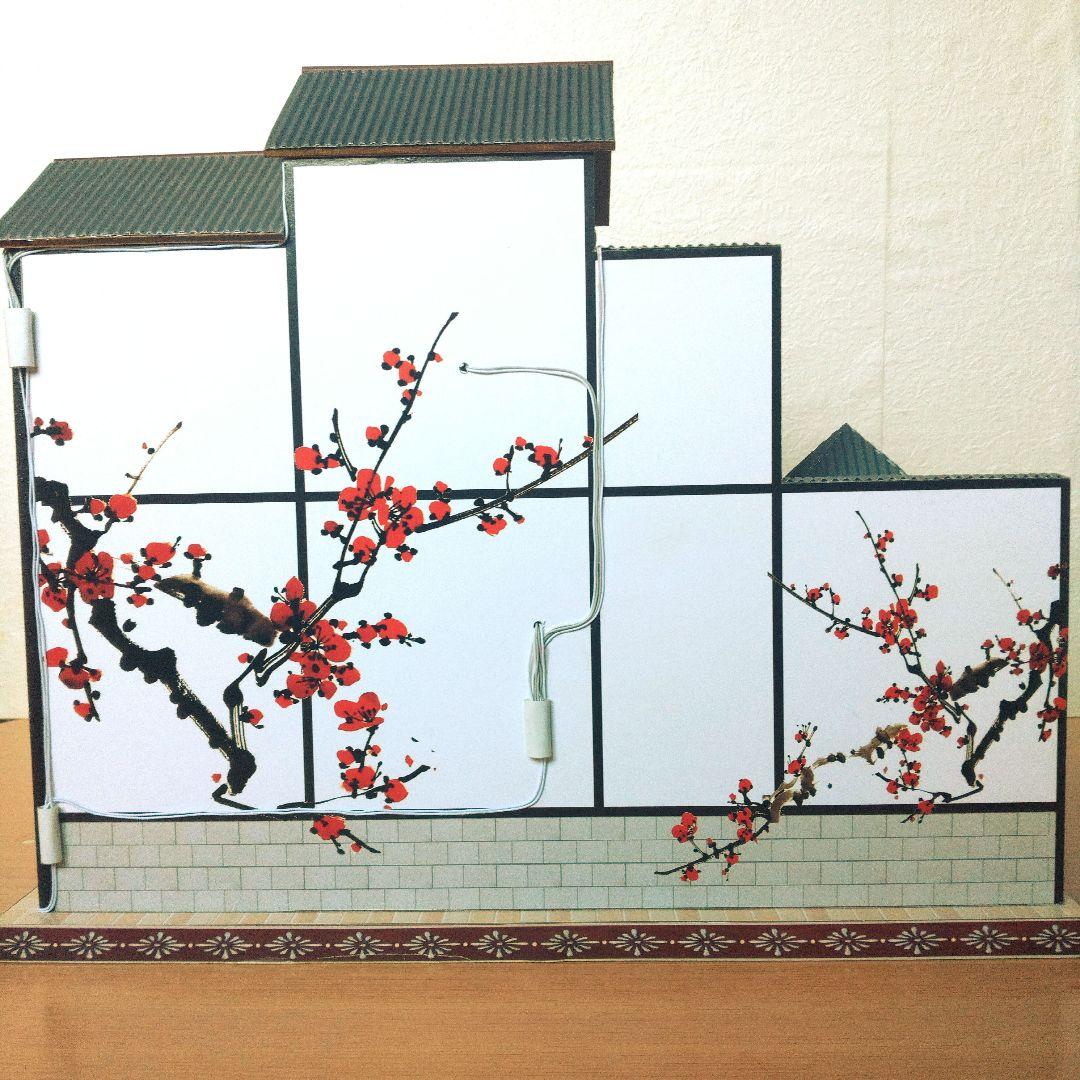 ドールハウス完成品【和風旅館】LEDライト、オルゴール、ケース、ミニフィギュア付