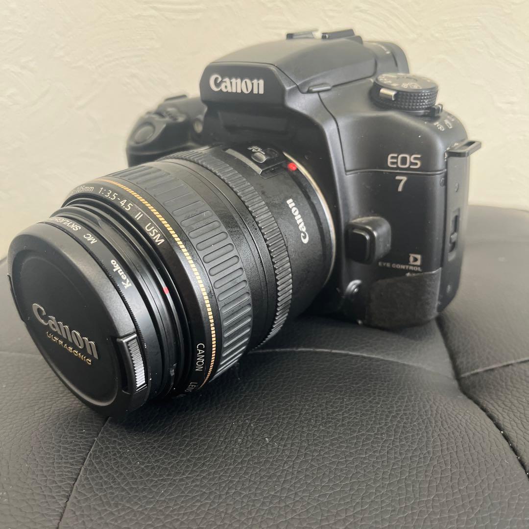 ジャンク品 cannon キャノン EOS 一眼レフフィルムカメラ レンズ付き