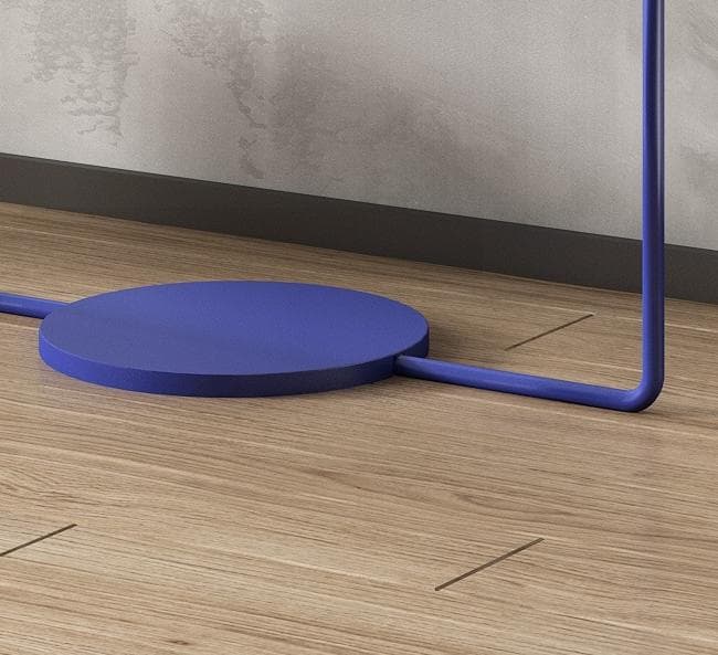 新品 北欧風 ウェーブハンガーラック／波型ミニマルデザイン ブルー 青