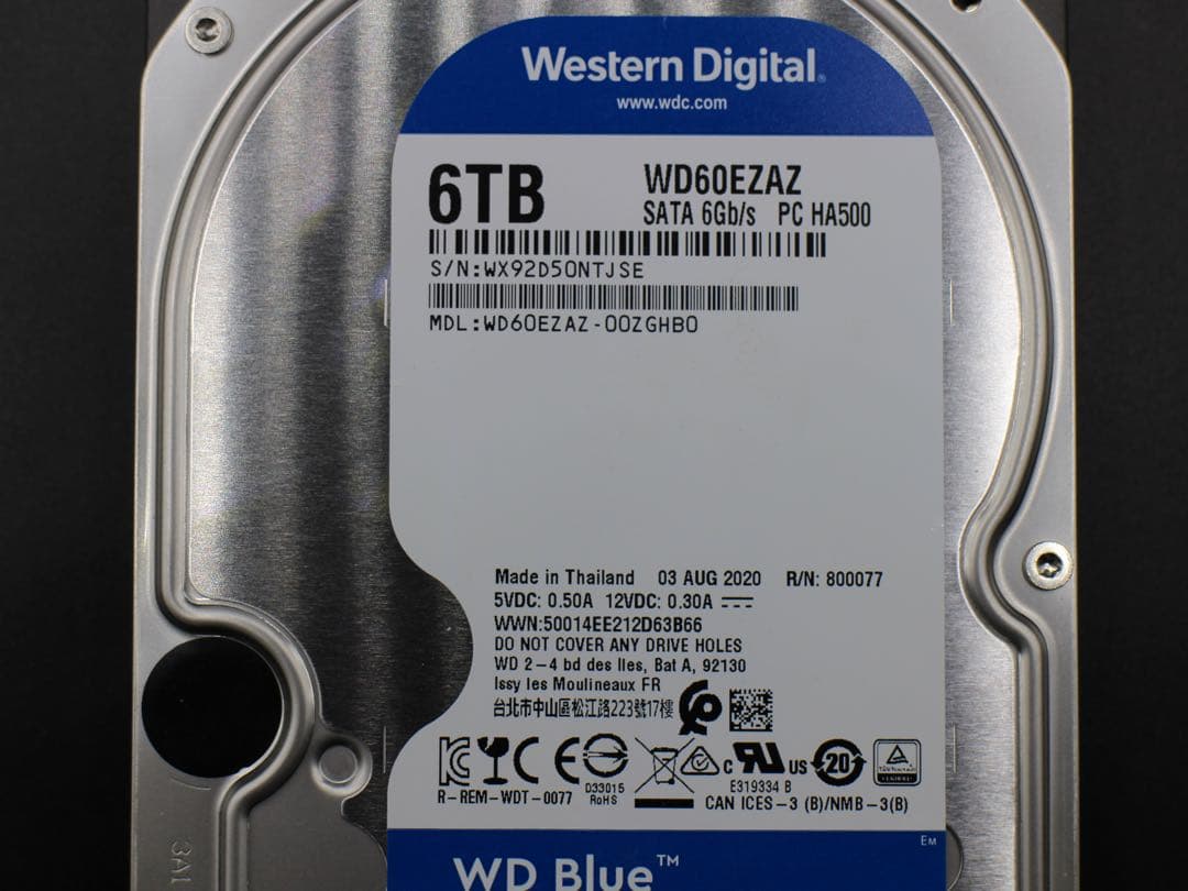 WESTERN DIGITAL HDD 6TB WD60EZAZ ハードディスク