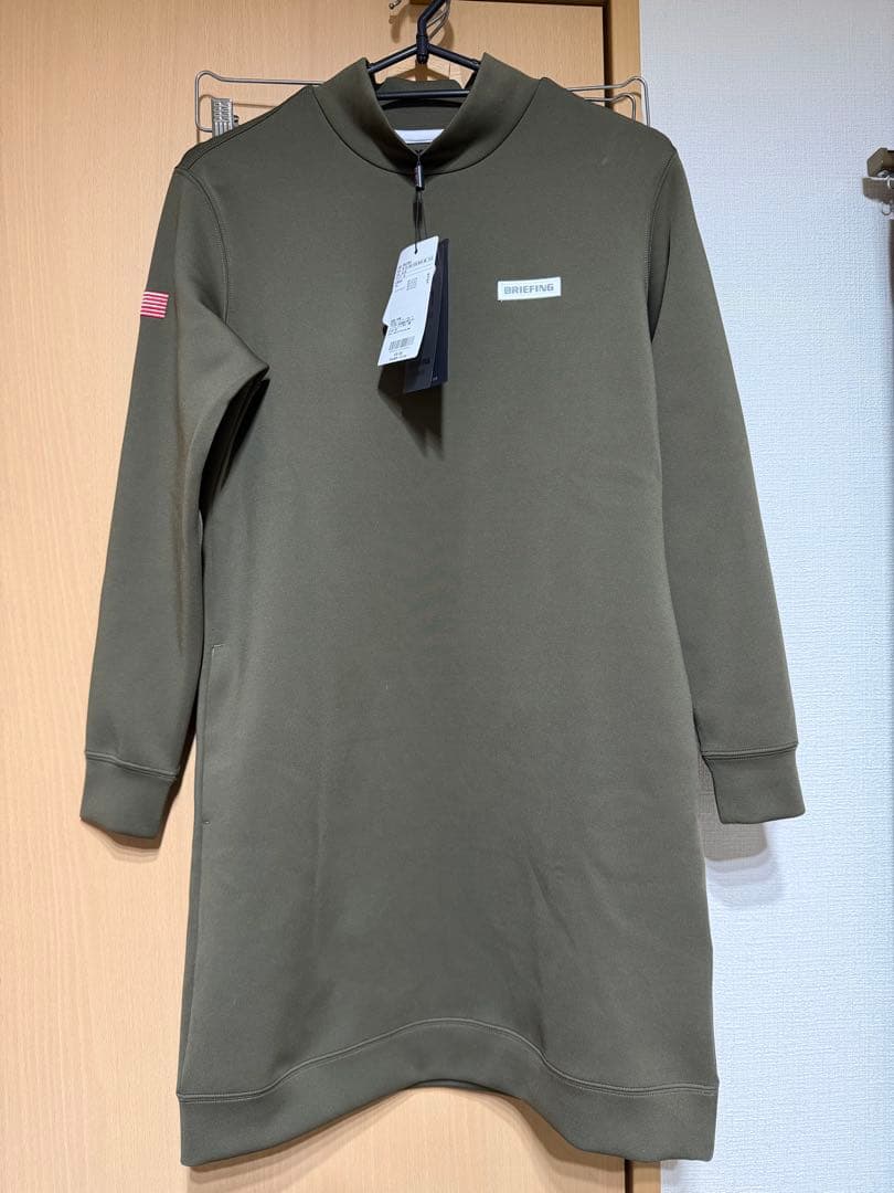 ゆ*読様 BRIEFING ハイネックワンピース オリーブグリーン未使用品
