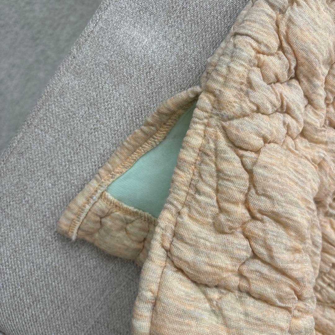 MEYAME ベージュ キルティング ノースリーブベスト