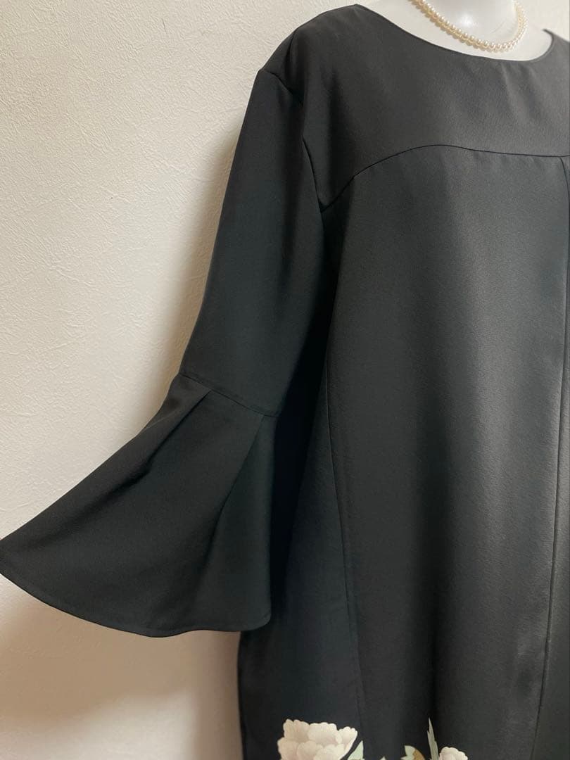 留袖ワンピース　3L/135　作家物/手描き/本金箔　アンブレラ袖　正絹