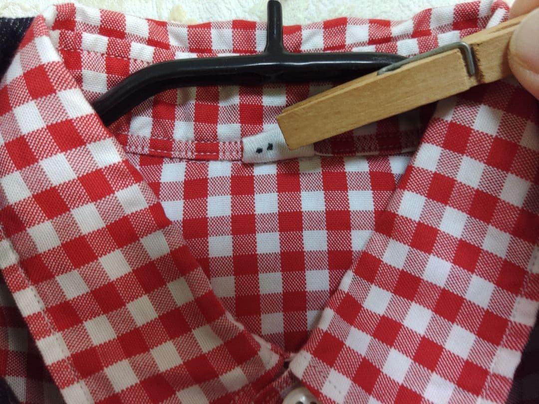 45R 薄オックスギンガムの908 8ノットシャツ アカギンガム　02サイズ