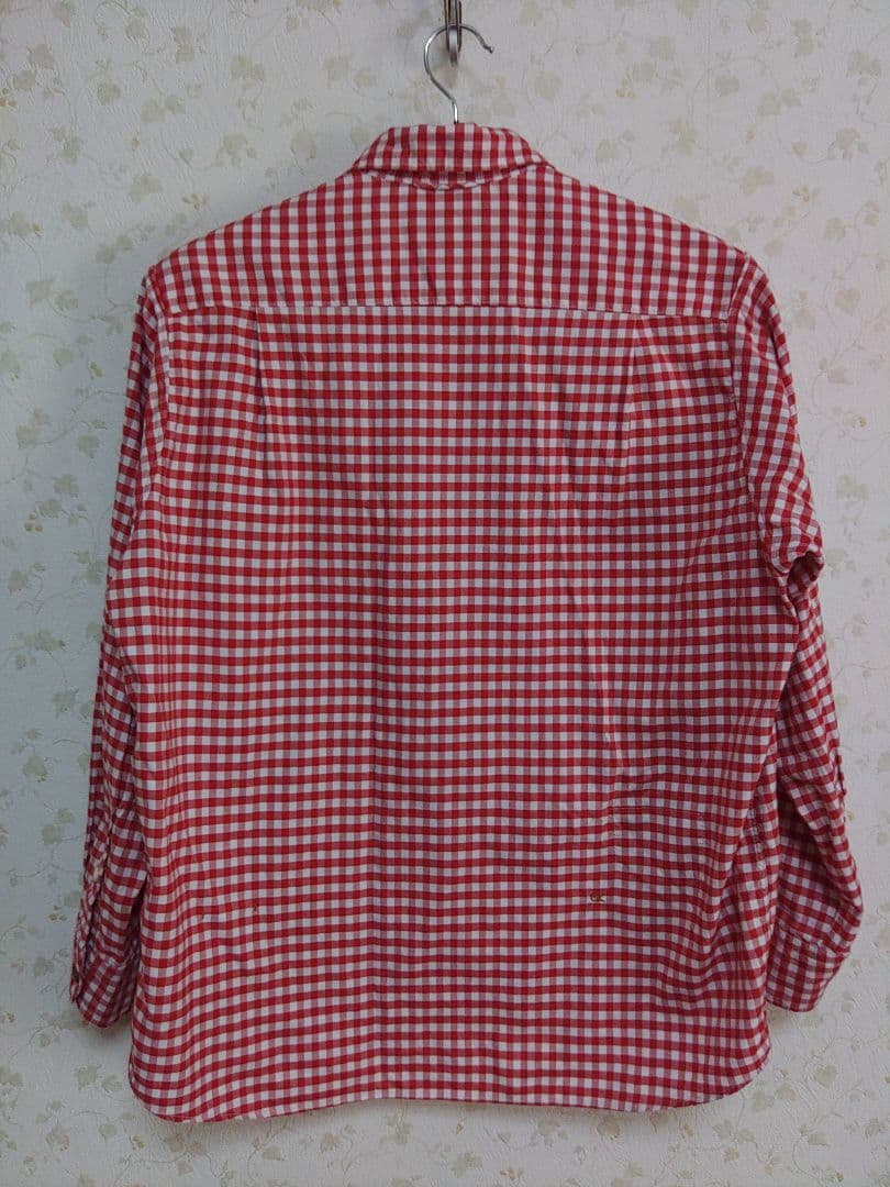 45R 薄オックスギンガムの908 8ノットシャツ アカギンガム　02サイズ