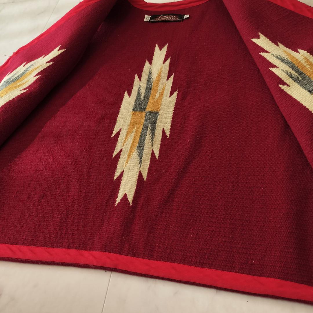 センチネラ 人気カラーレッド 42 XL ポインテッドチマヨベスト コンチョ