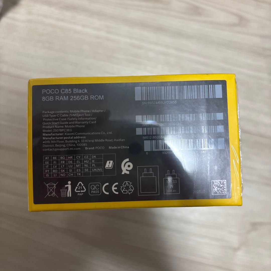 POCO C85 ブラック 8GB RAM 256GB ROM