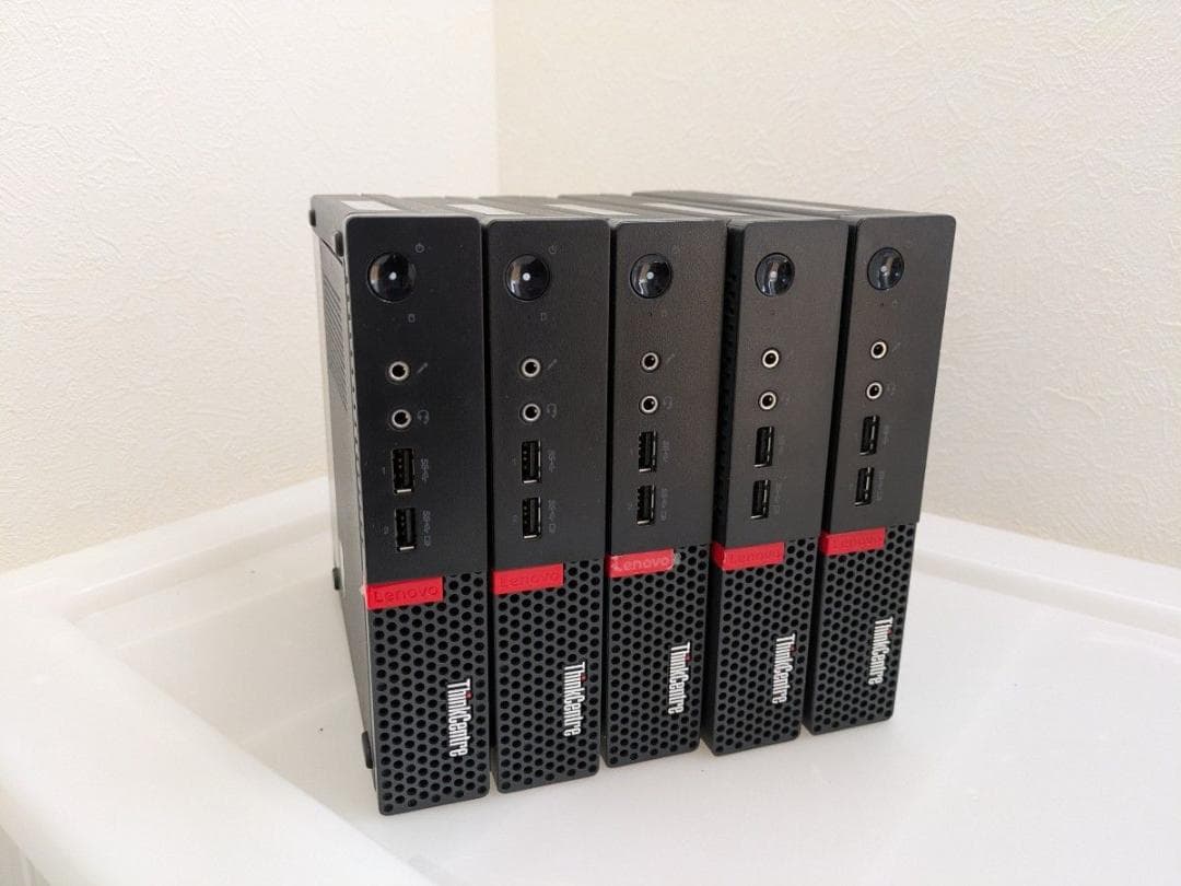 Lenovo M710q Core i3-7100T 8GB 5台　アダプター