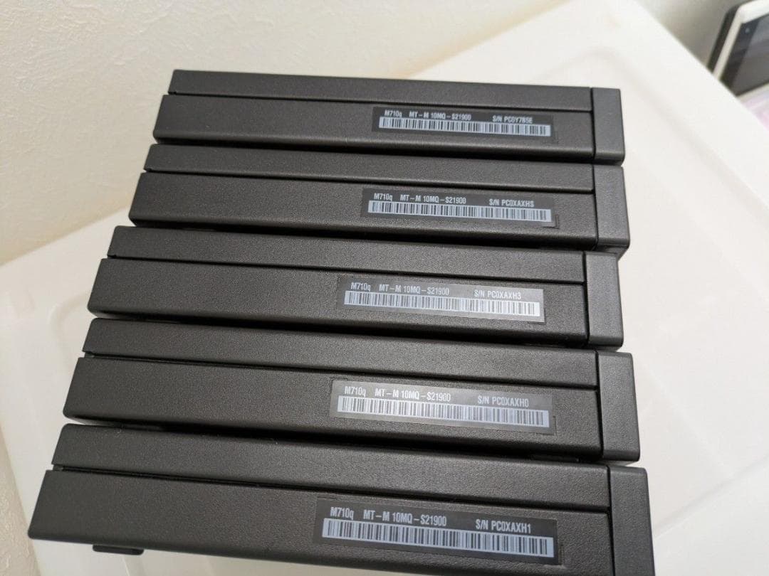 Lenovo M710q Core i3-7100T 8GB 5台　アダプター