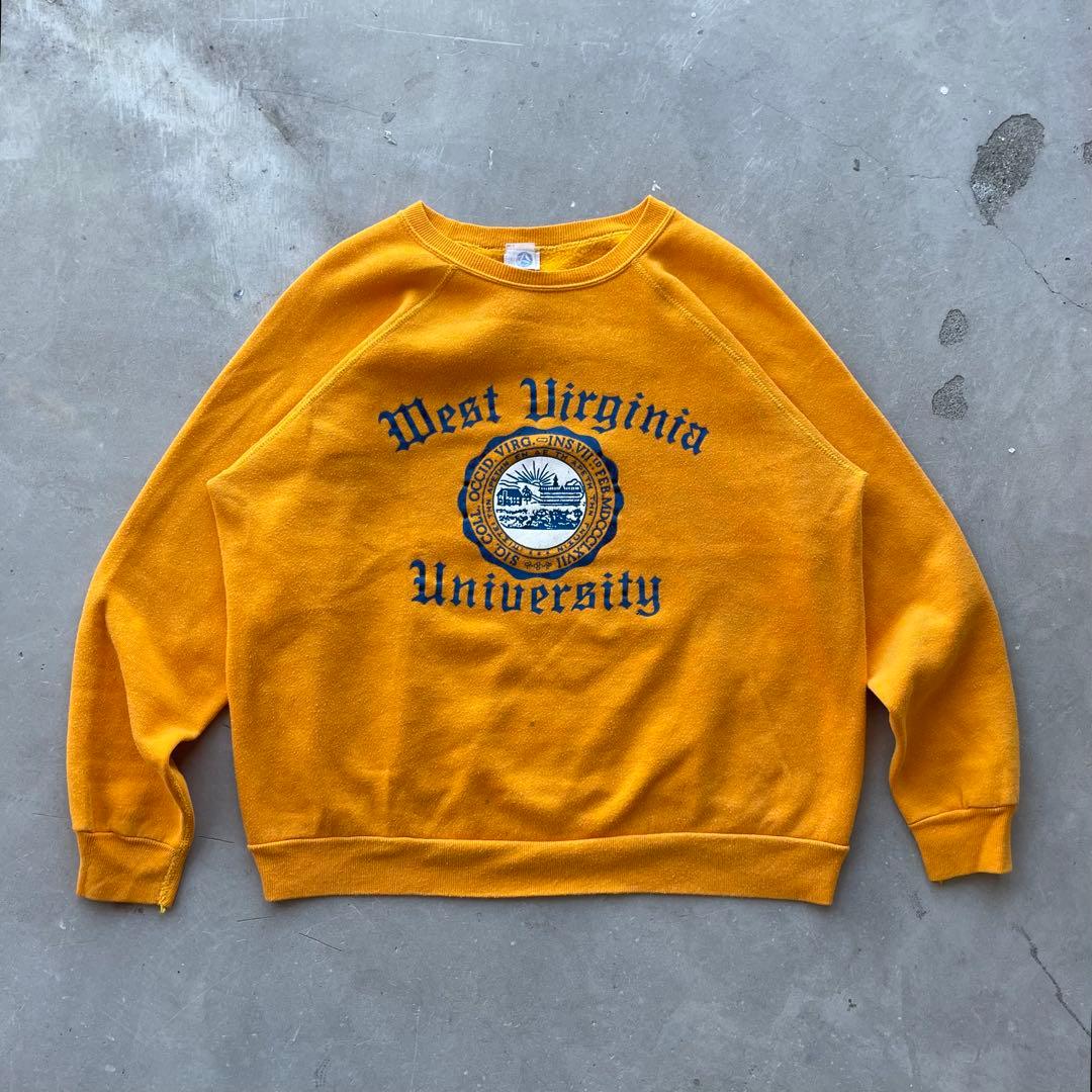 80s Artex 旧英字 sweat XL マスタード