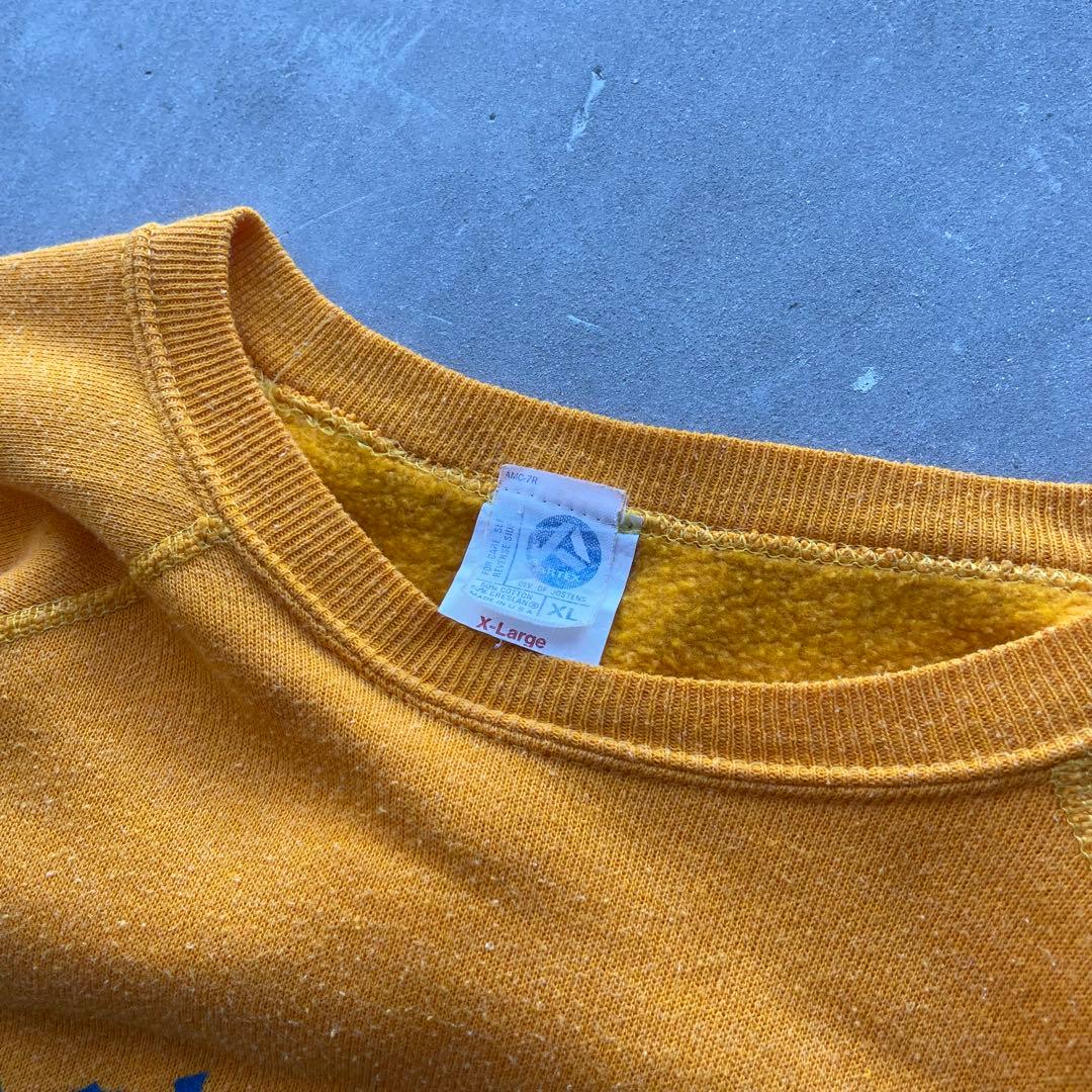 80s Artex 旧英字 sweat XL マスタード
