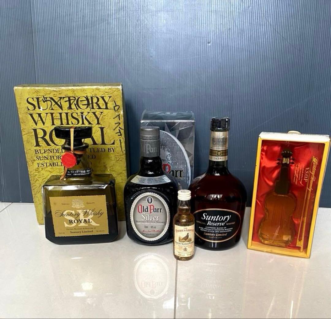 サントリーウイスキーとオールドパーとロイヤルとサントリーブランディV￼SOP ￼