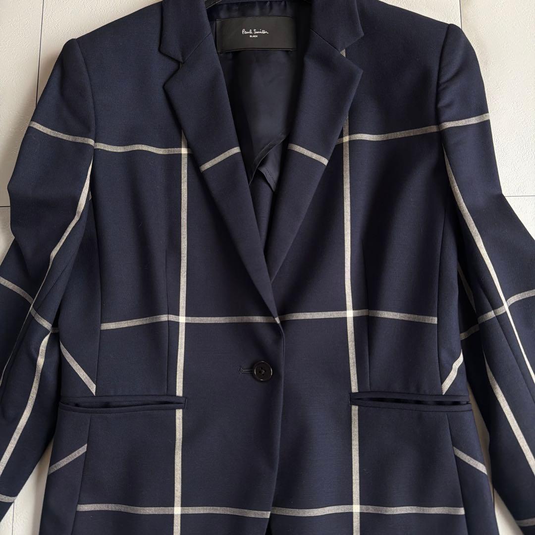 希少 美品 Paul Smith BLACK テーラード ジャケット チェック