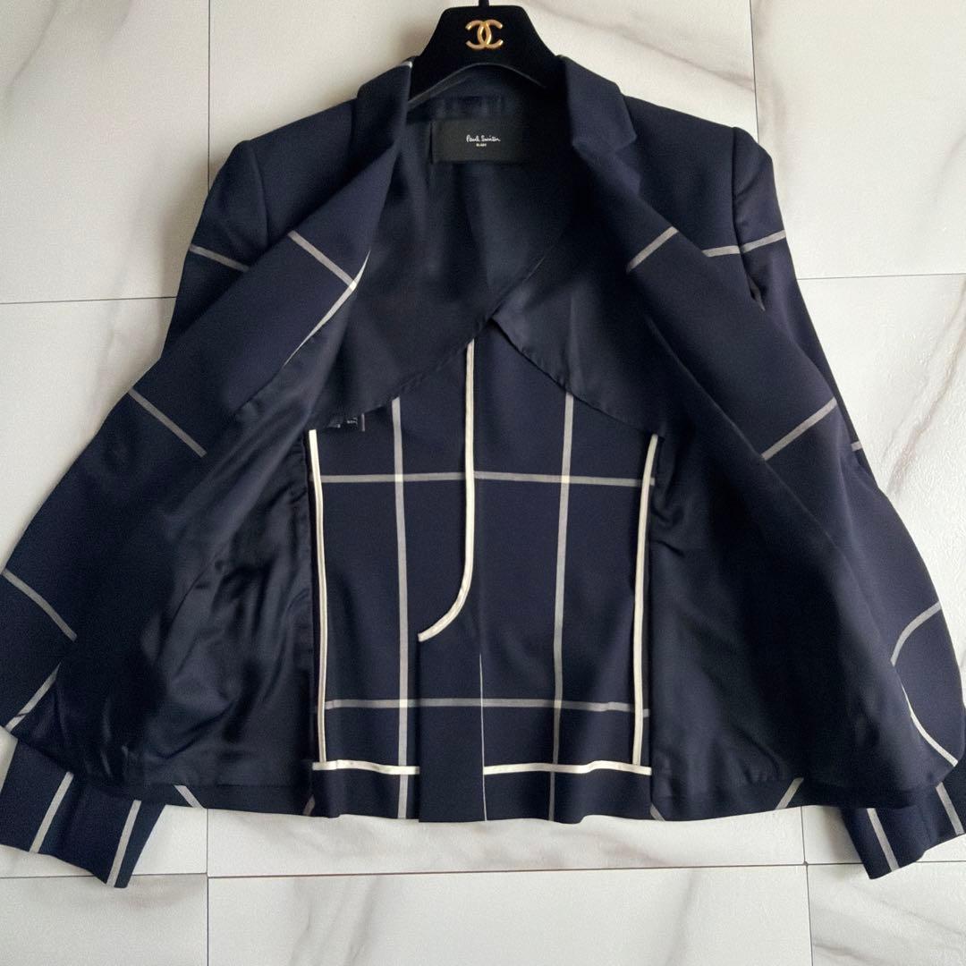 希少 美品 Paul Smith BLACK テーラード ジャケット チェック