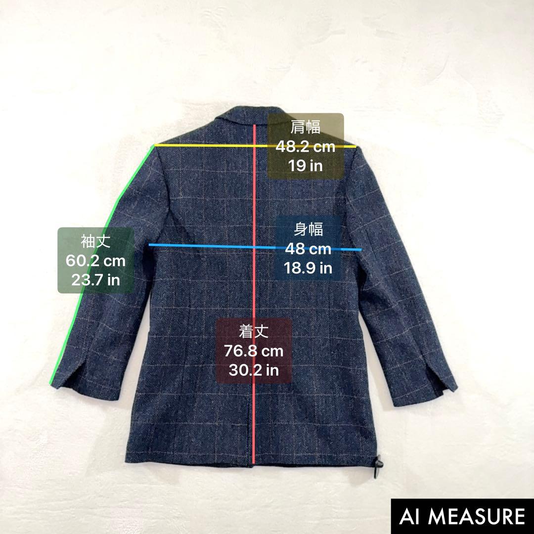 SANDRO テーラードジャケット ネイビー チェック柄 36