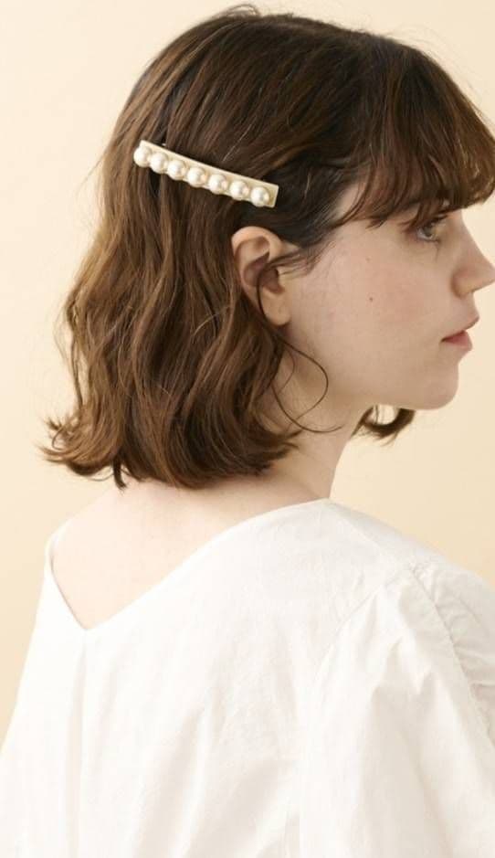 【名品】アレクサンドルドゥパリ　パール付きバレッタ