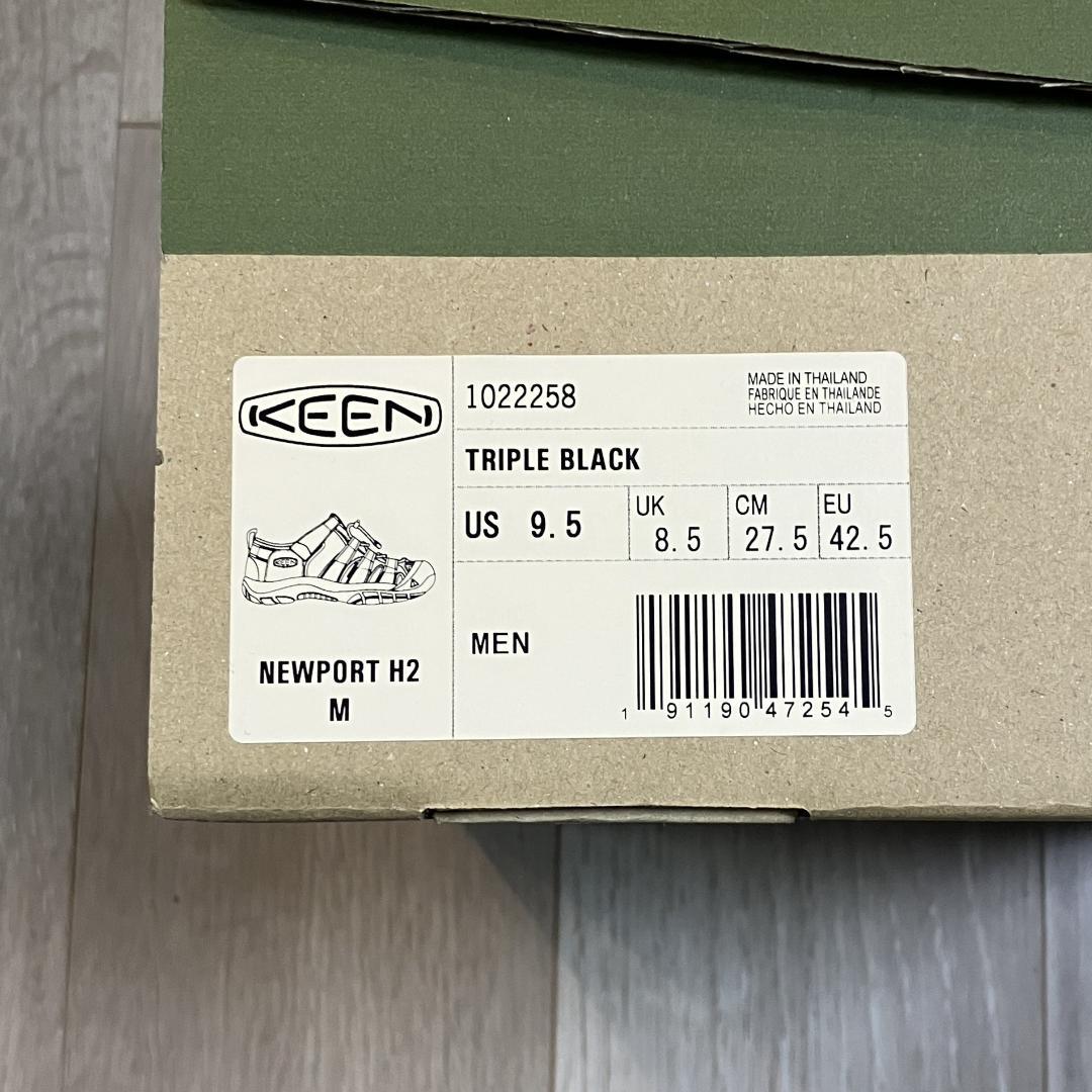 KEEN NEWPORT H2 サンダル 27.5cm トリプルブラック