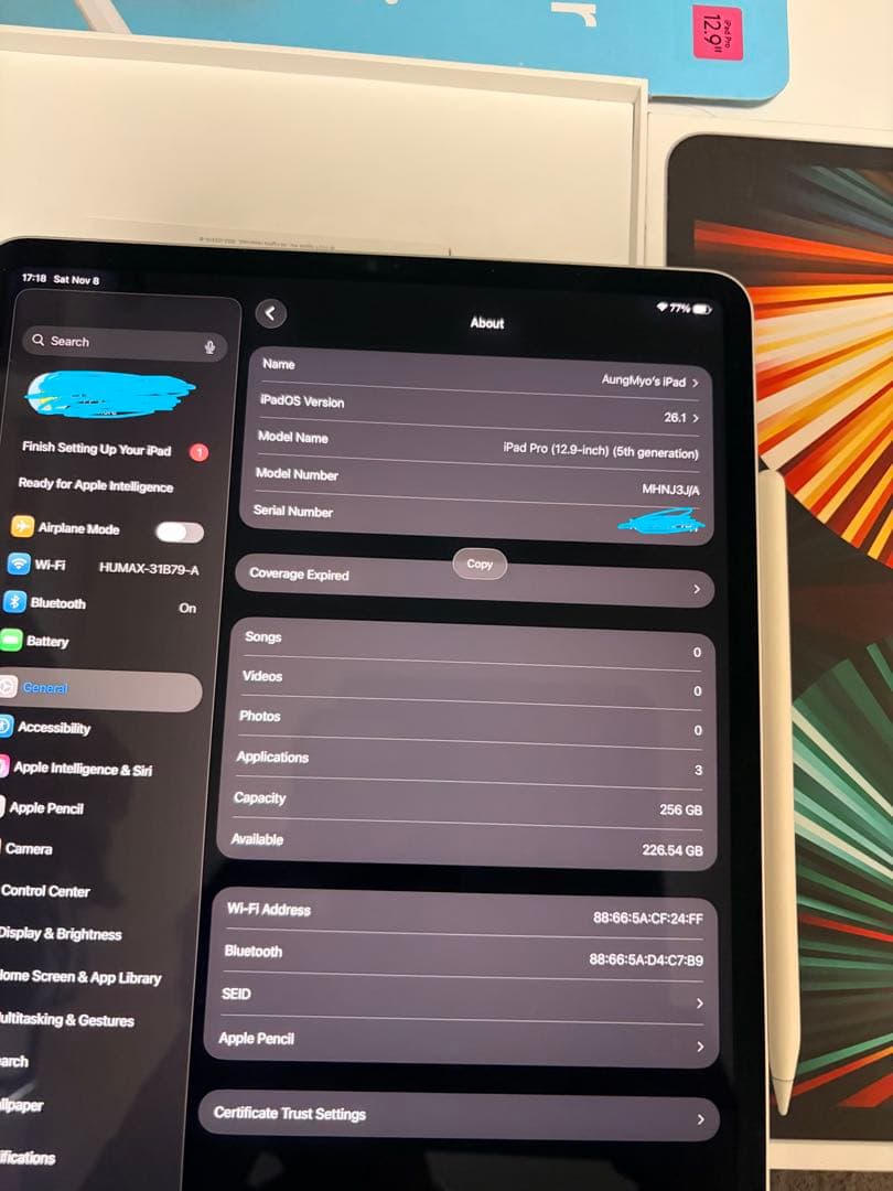 iPad Pro 12.9 M1 （第5世代）pencil 2セット