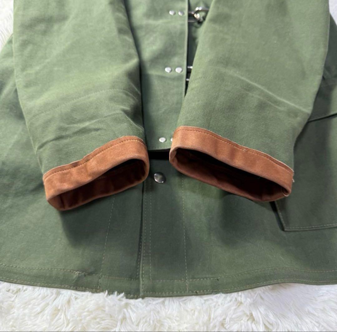 【美品 NYC製】ファイヤーマンジャケット バックル ヘビーコットン カーキ