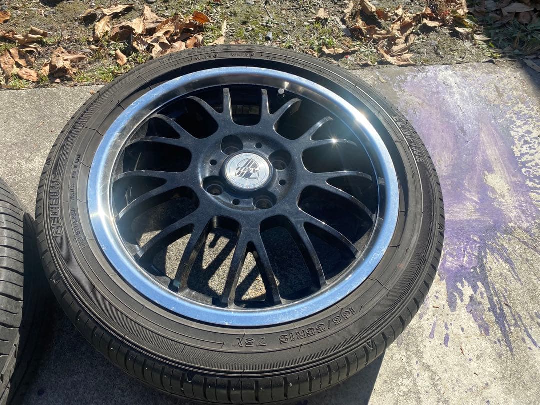 15インチ ホイールセット ブラック/クローム