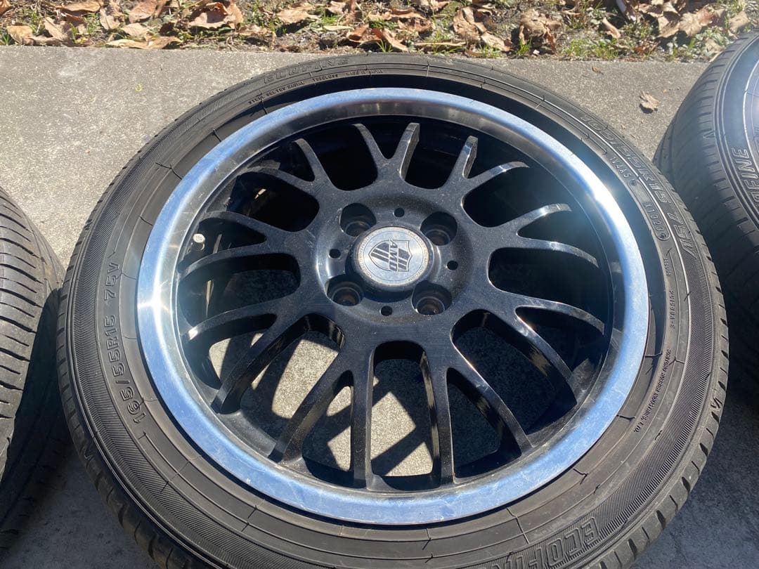 15インチ ホイールセット ブラック/クローム