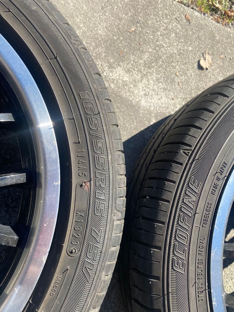 15インチ ホイールセット ブラック/クローム