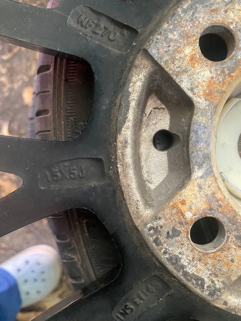 15インチ ホイールセット ブラック/クローム