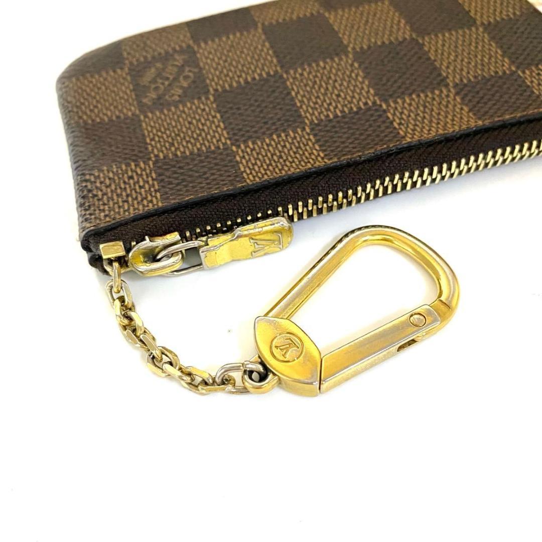ルイ ヴィトン◎ポシェット クレ ダミエ エベヌ キーホルダー ケース 茶