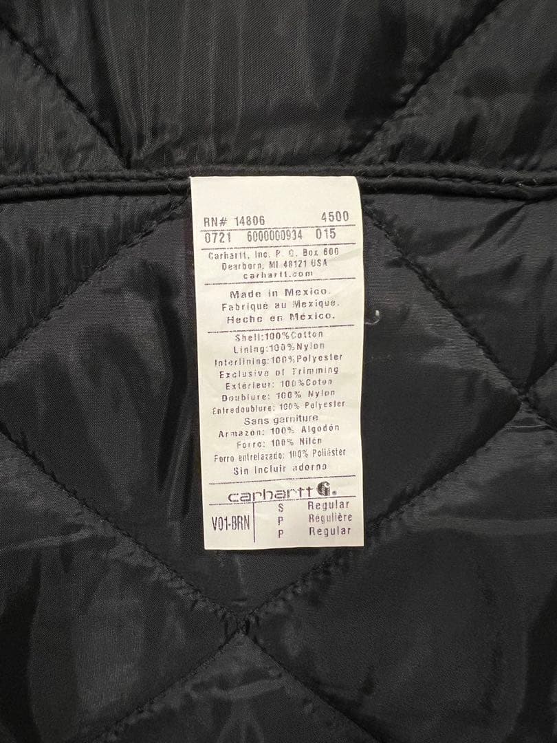 【Carhartt】ブラウン クラシックベスト Sサイズ