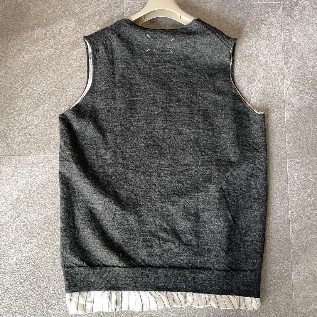 未使用/定価97,900円★メゾンマルジェラ　ダメージ加工　ニットベスト　XXL
