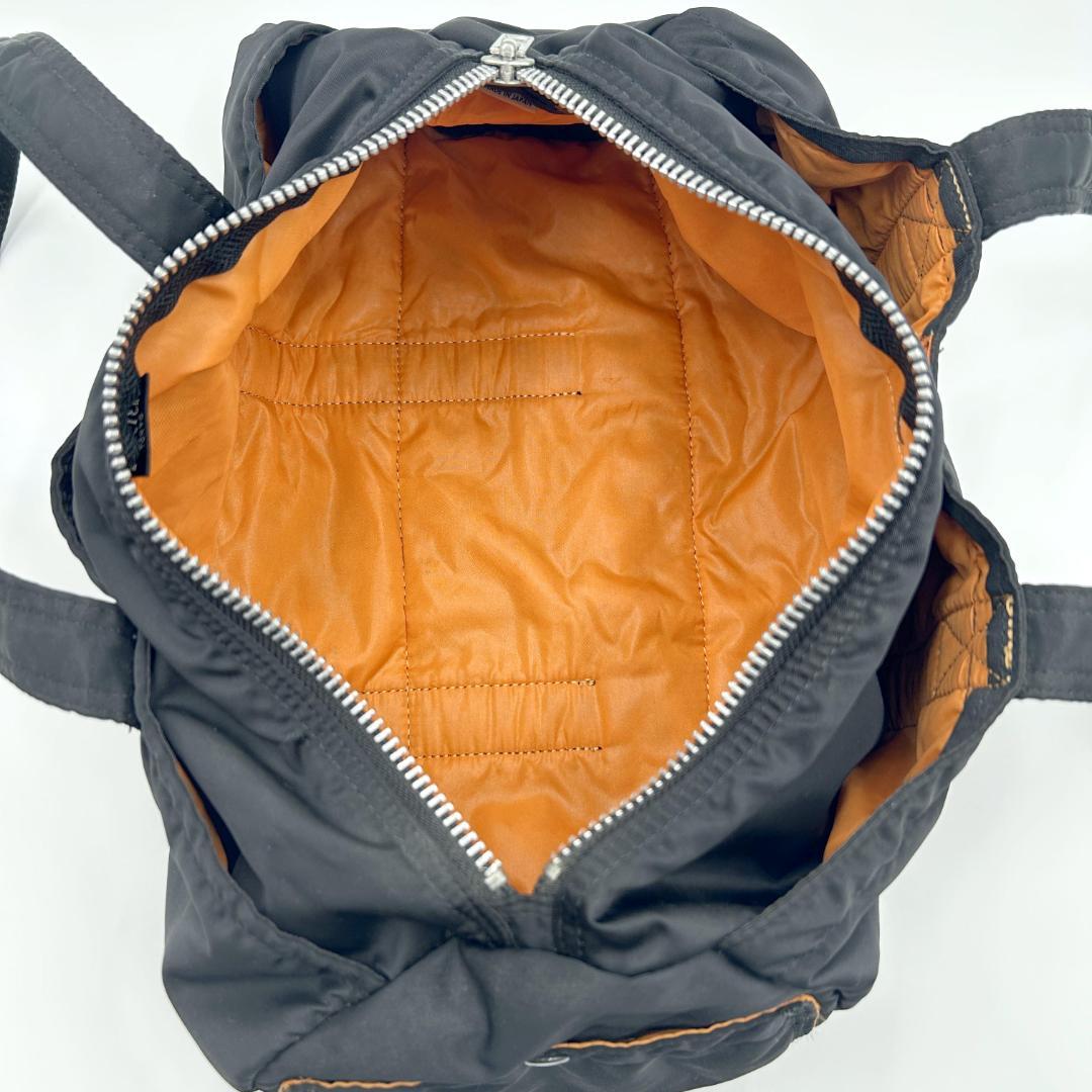 美品✨ ポーター タンカー ミニボストン バッグ 筒形 円形 ナイロン ブラック