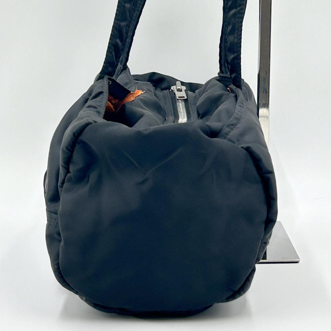 美品✨ ポーター タンカー ミニボストン バッグ 筒形 円形 ナイロン ブラック