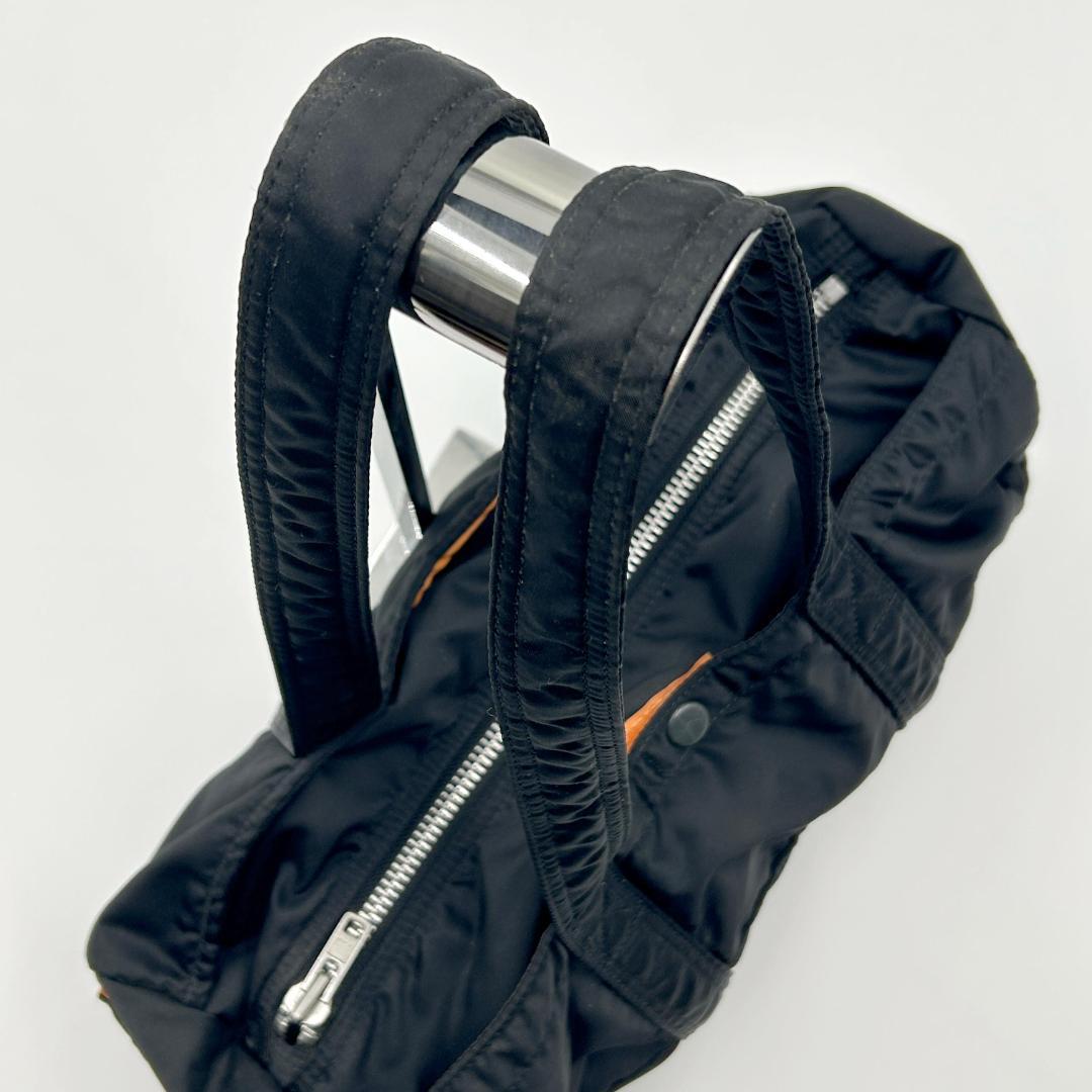 美品✨ ポーター タンカー ミニボストン バッグ 筒形 円形 ナイロン ブラック