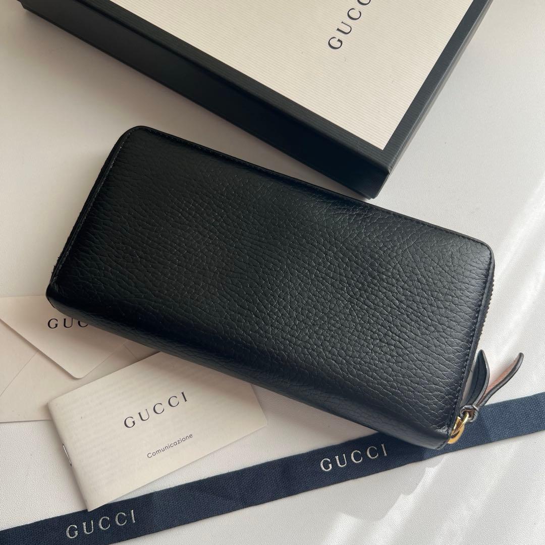 23 極上美品 GUCCI グッチ マーモント 長財布 ラウンドファスナー