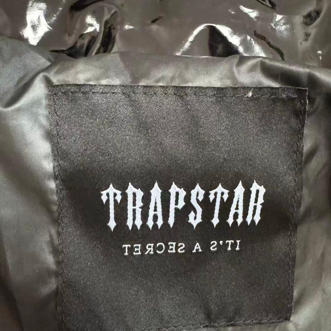 新品 TRAPSTAR 光沢ブラック ダウンジャケット Mサイズ y