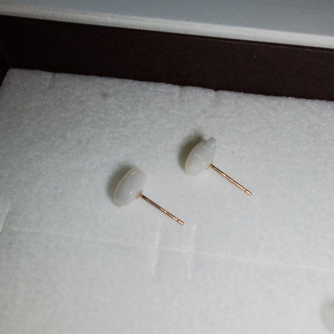 k10　猫　シェル　ネックレス　ピアス　未使用　バラ売り不可