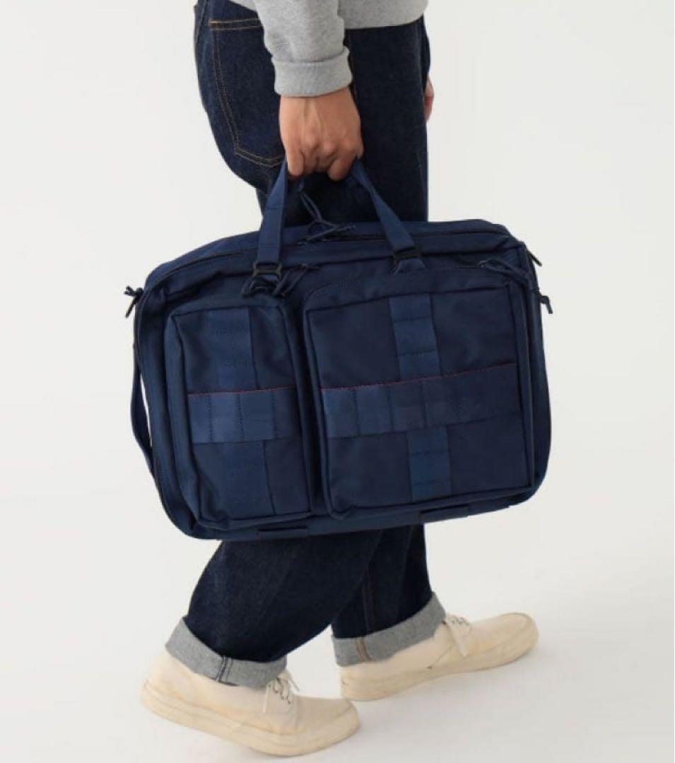 ショルダーベルト無 BRIEFING×BEAMS バッグNAVYビジネスリュック