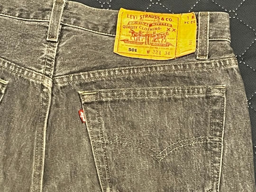 ソ*ン様 90s USA製 リーバイス 501 先染め　ブラック　W32 L34